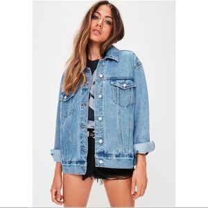 NWT - Missguided oversized denim jacket